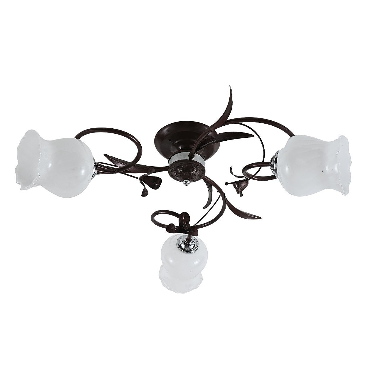 Потолочная люстра ЭкономСвет 10076 10076/3CF+CR WT