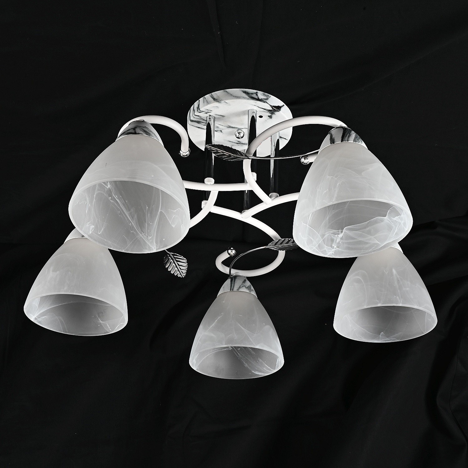 Потолочная люстра ЭкономСвет 10093 10093/5MR+WT+CR WT