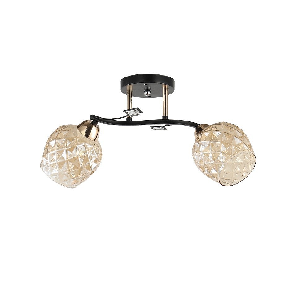 Потолочная люстра ЭкономСвет 12213 12213/2BK+FGD AMB