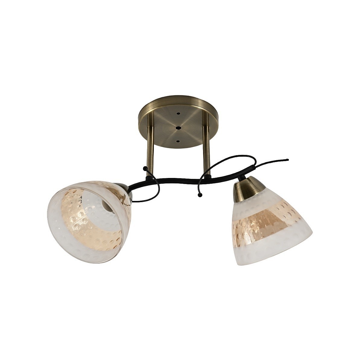 Потолочная люстра ЭкономСвет 12260 12260/2AB+BK WT+TEA