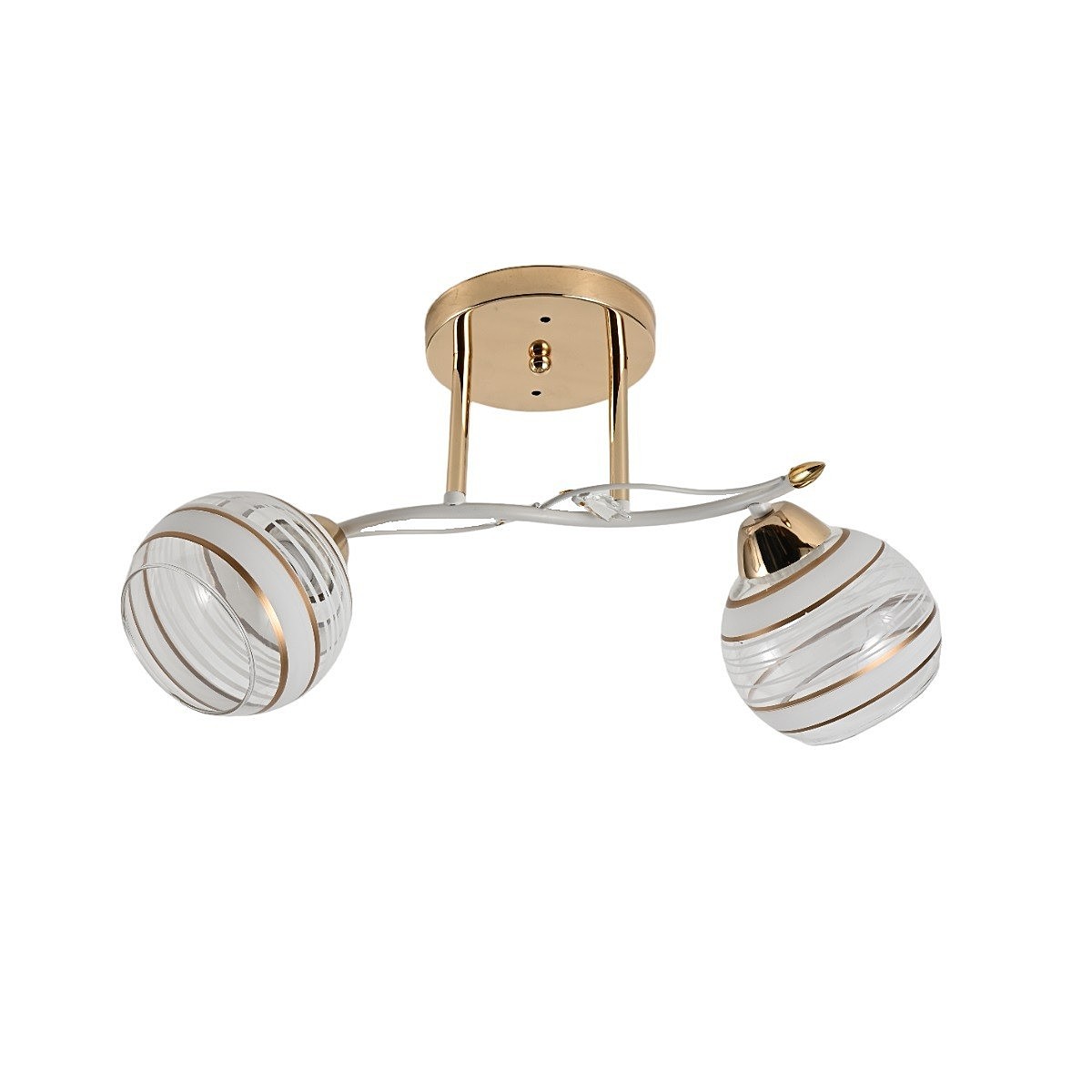 Потолочная люстра ЭкономСвет 12264 12264/2FGD+WT WT+CL+GD