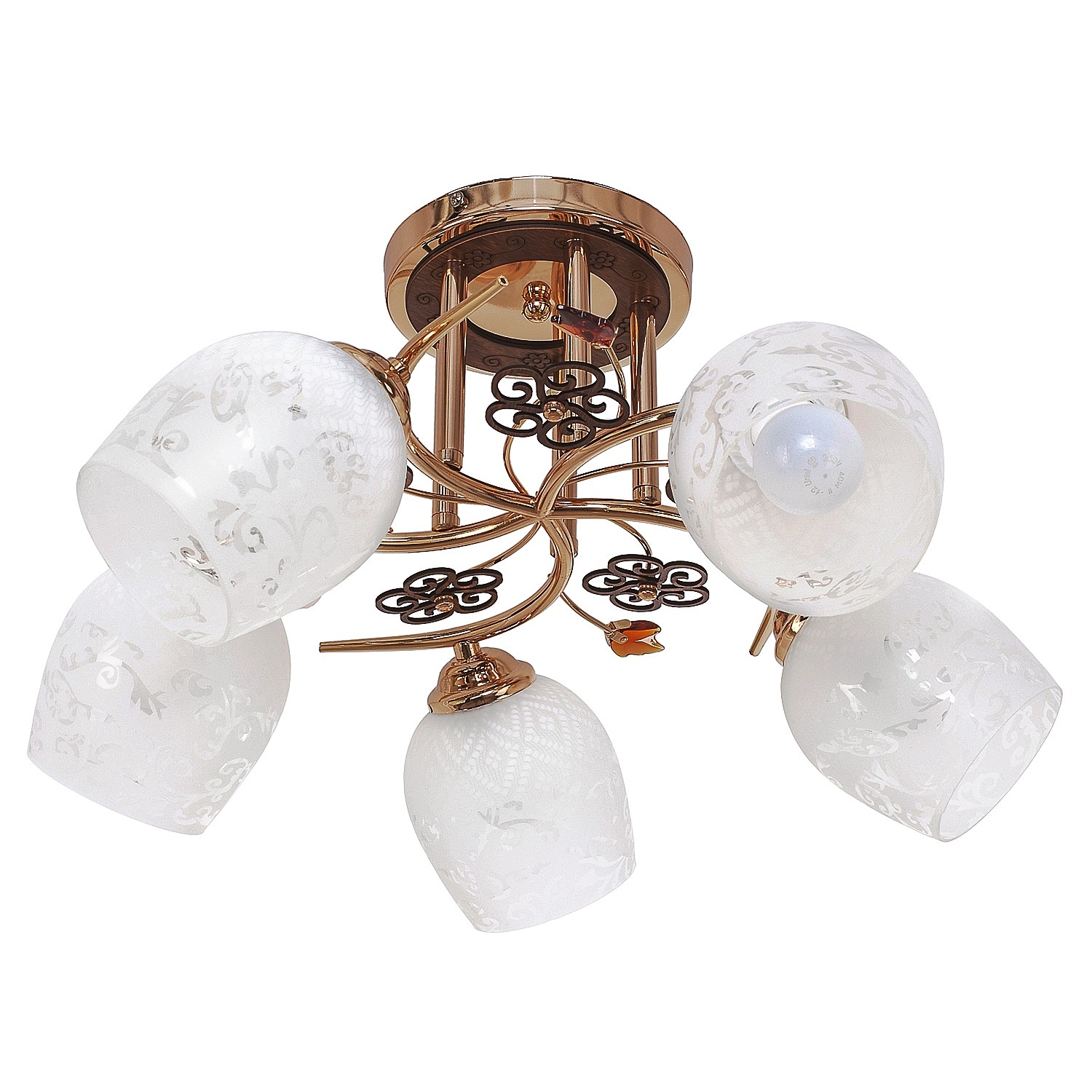 Потолочная люстра ЭкономСвет 1425YX 1425YX/5FGD WT