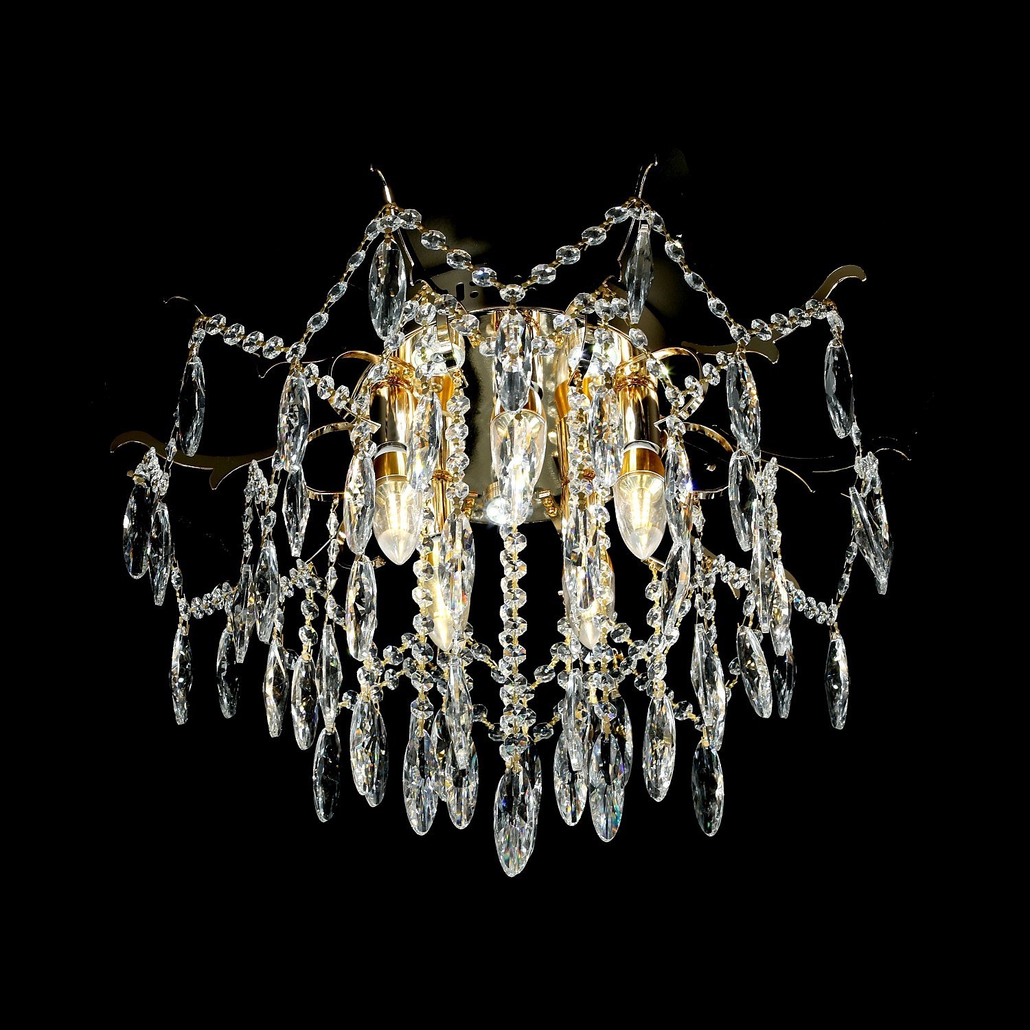 Потолочная люстра ЭкономСвет 15544 15544/5+5FGD+CL WTLED