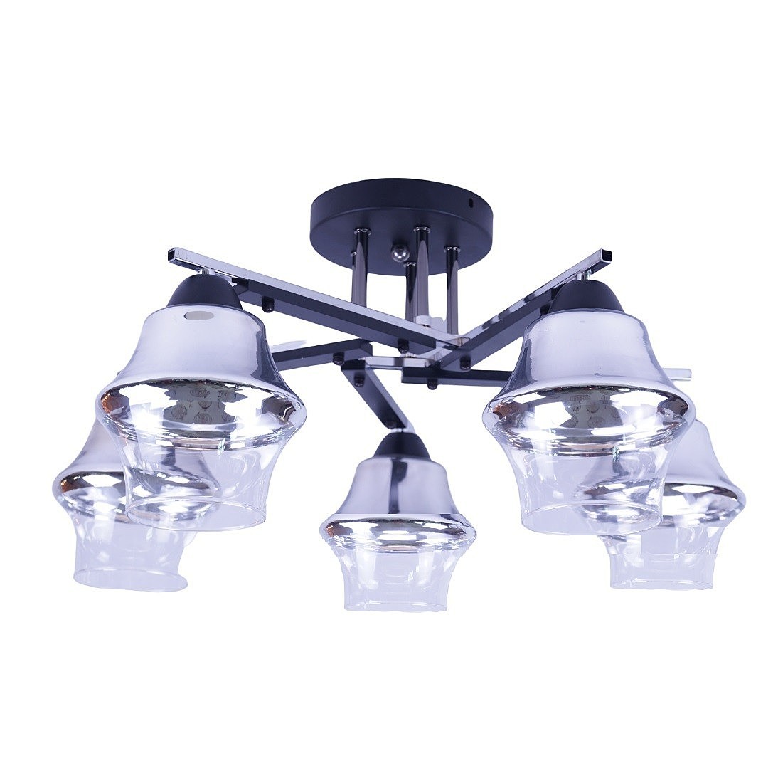 Потолочная люстра ЭкономСвет 20104 20104/5BK+CR CR+CL