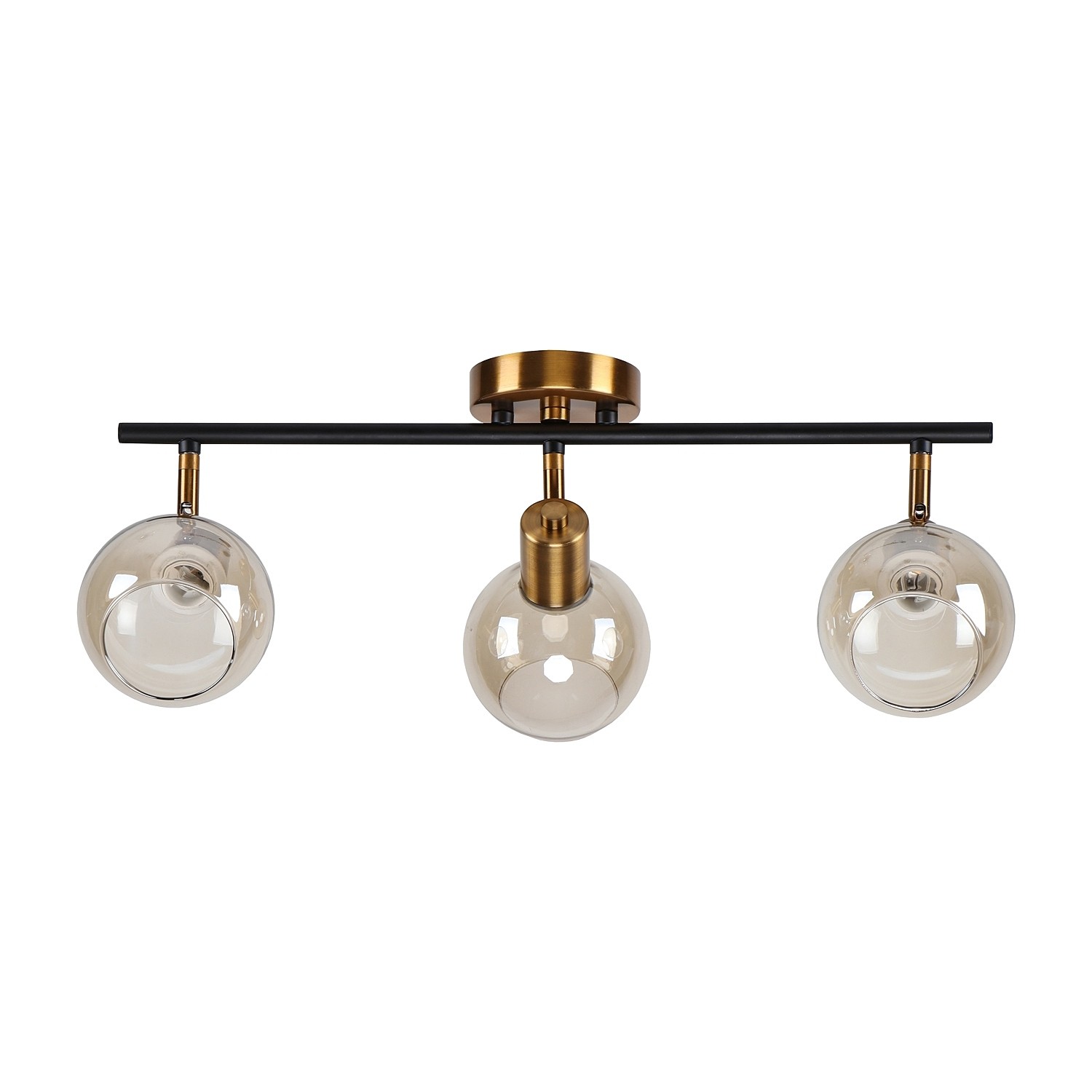 Светильник спот ЭкономСвет 20783 20783/3GD+BK BR