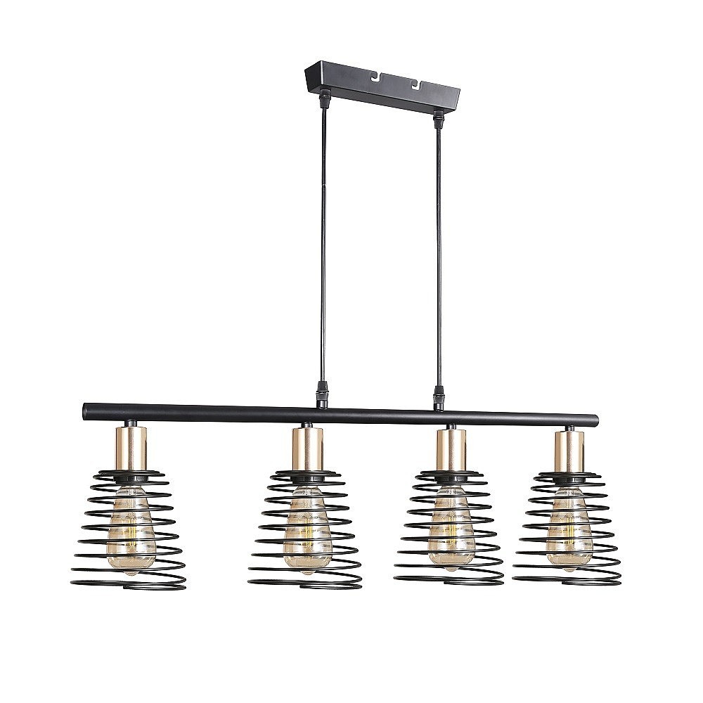 Светильник подвесной ЭкономСвет 30135 30135/4BK+GD BK