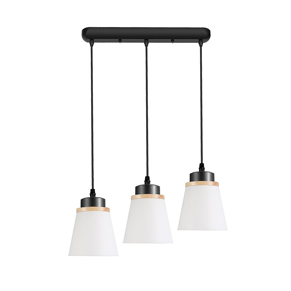 Светильник подвесной ЭкономСвет 30136 30136/3L BK WT+WD