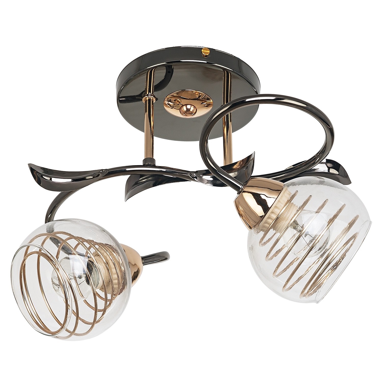 Потолочная люстра ЭкономСвет 70346 70346/2BK+GD CL