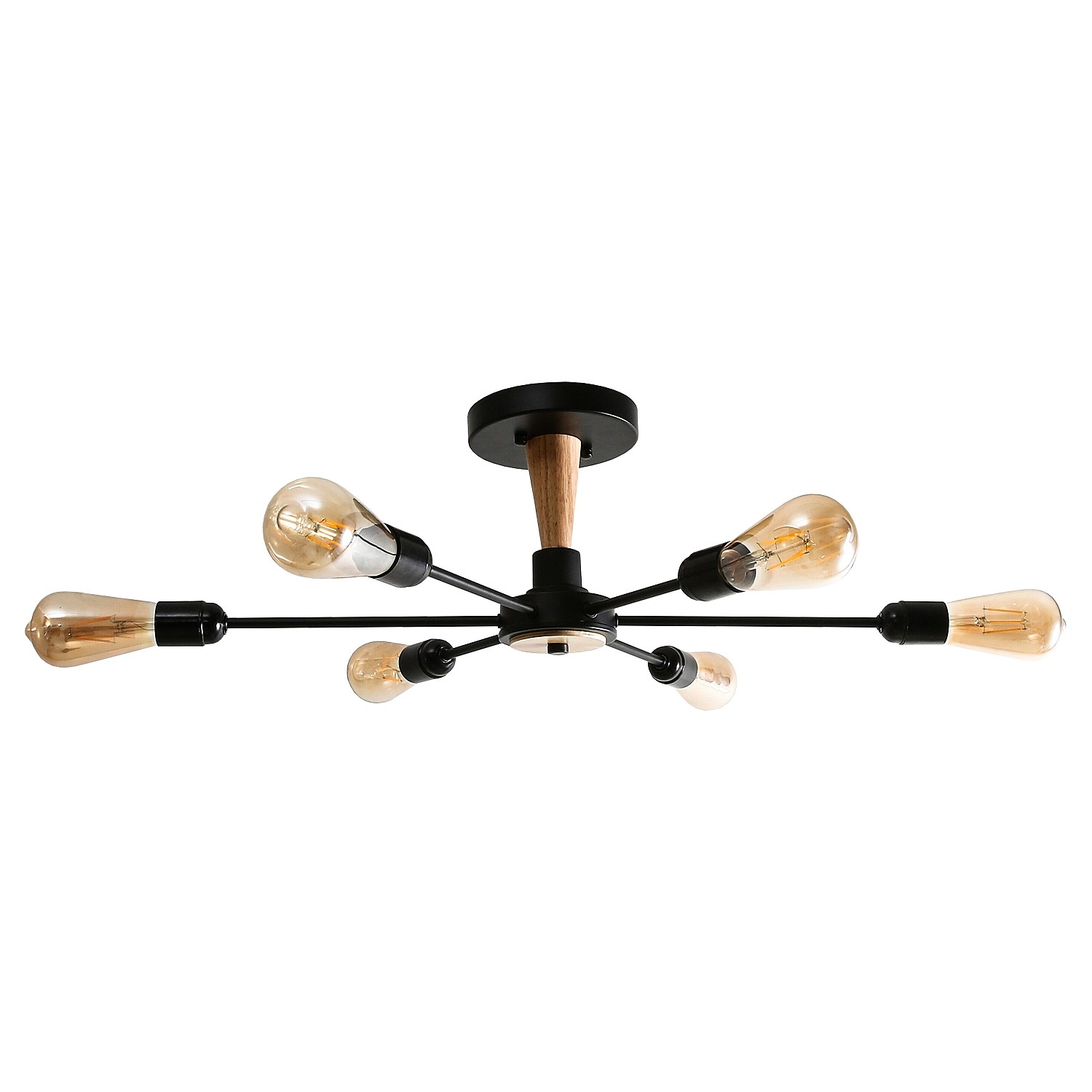 Потолочная люстра ЭкономСвет 80008 80008/6BK+WD