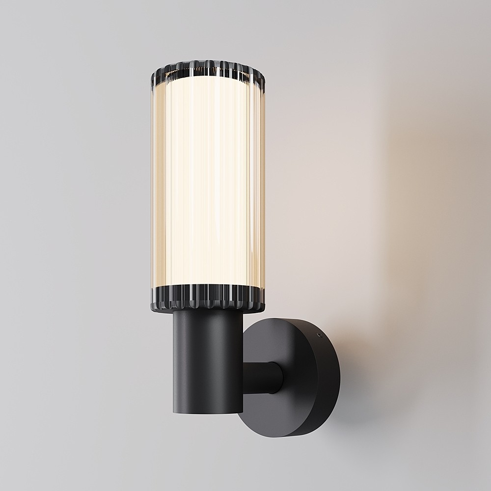 Уличный настенный светильник Maytoni Rib O502WL-01B