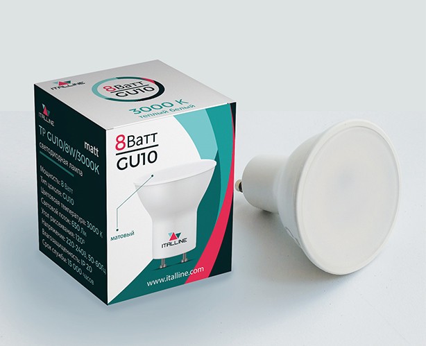 Светодиодная лампа Italline TP TP GU10/8W/3000K matt
