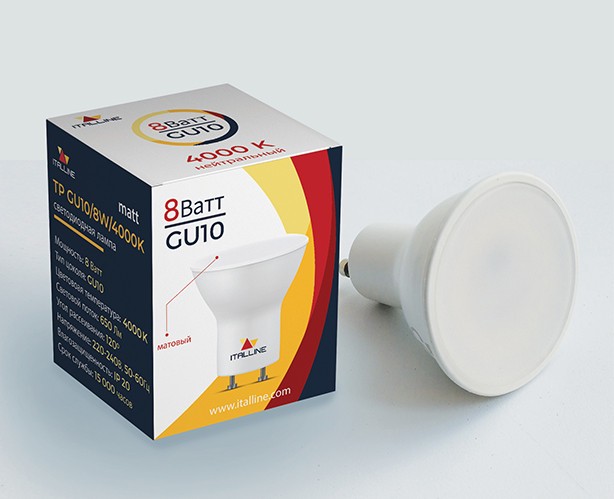 Светодиодная лампа Italline TP TP GU10/8W/4000K matt