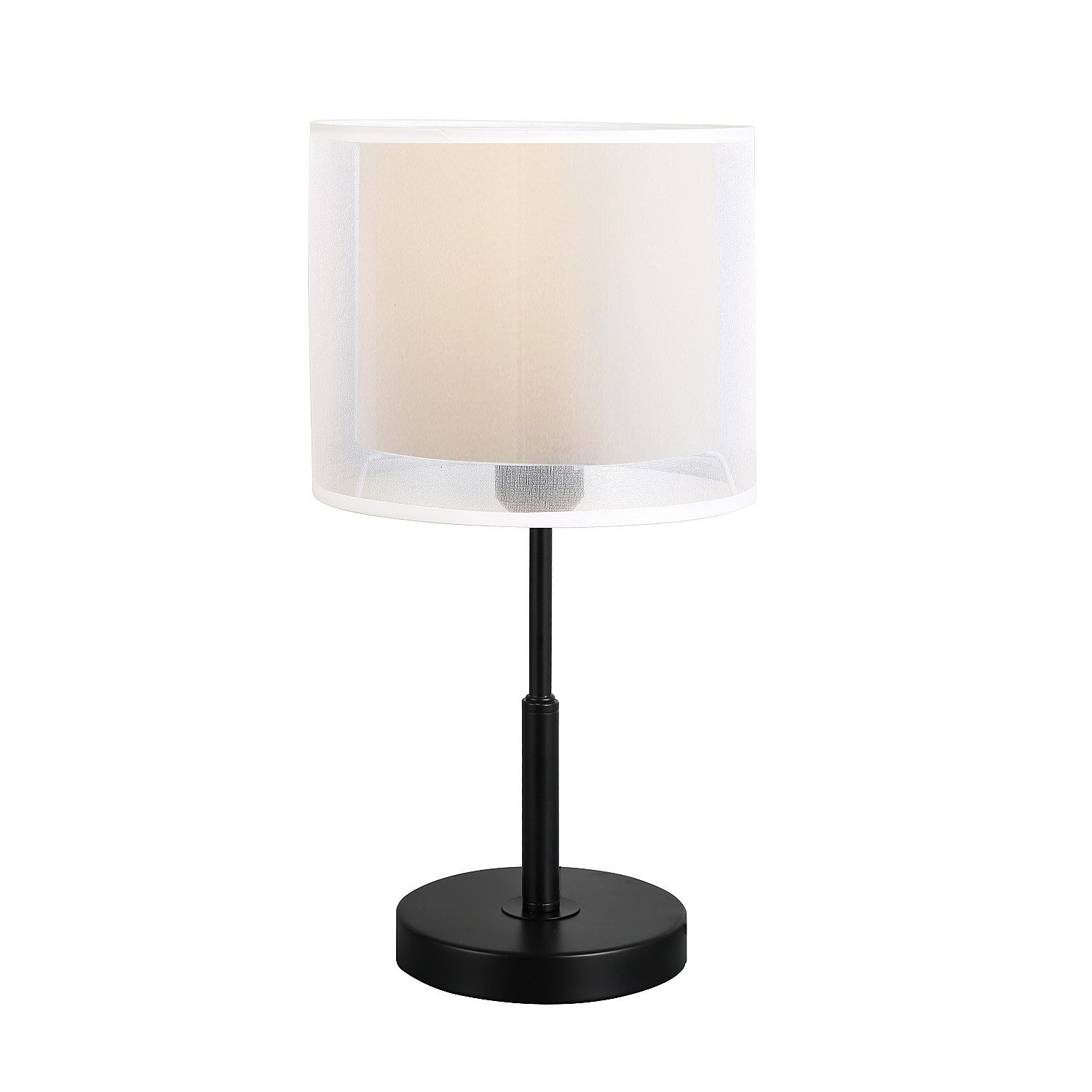 Настольная лампа ЭкономСвет 11157 11157/1T BK WT+WCL