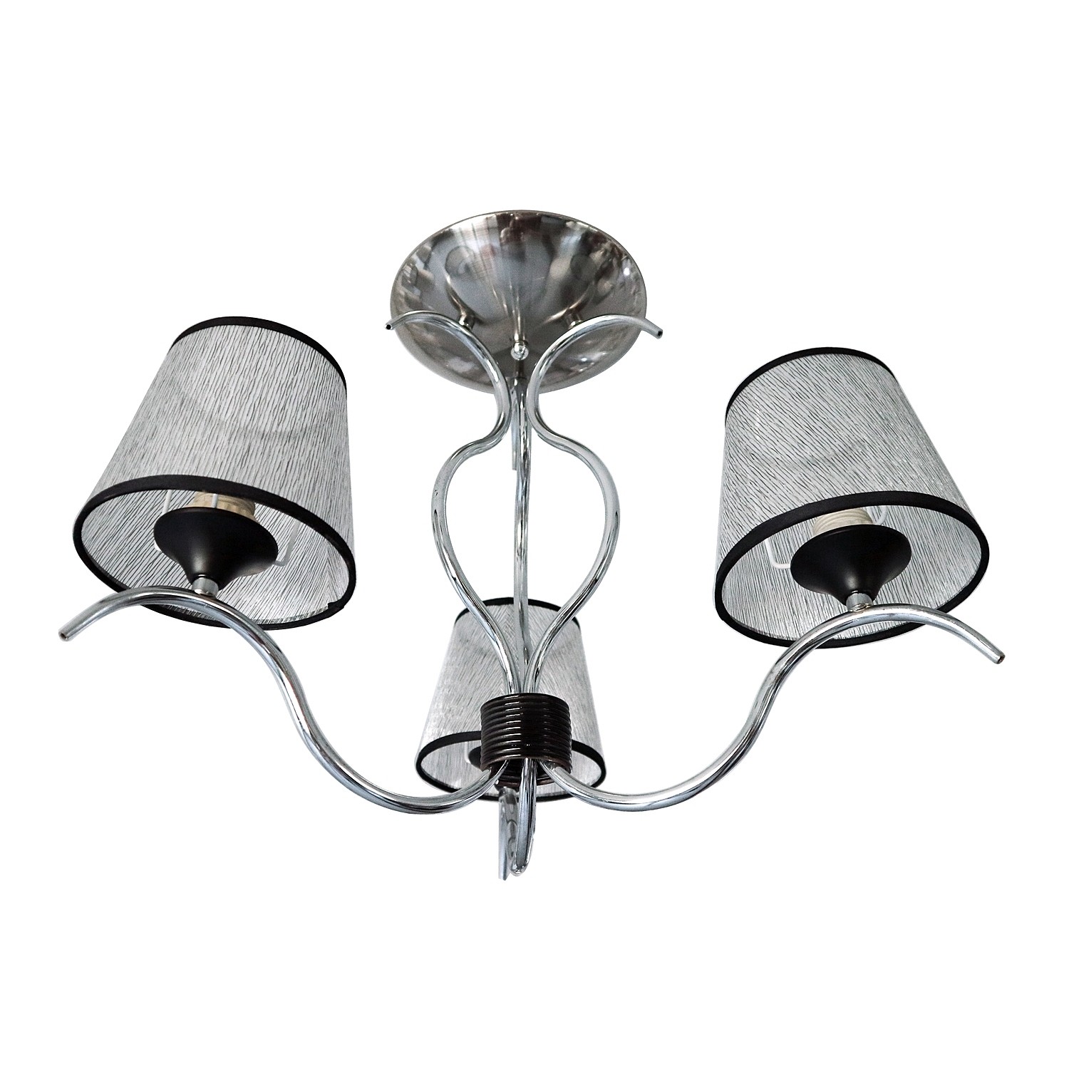 Потолочная люстра ЭкономСвет 70124 70124/3CR+BK CR