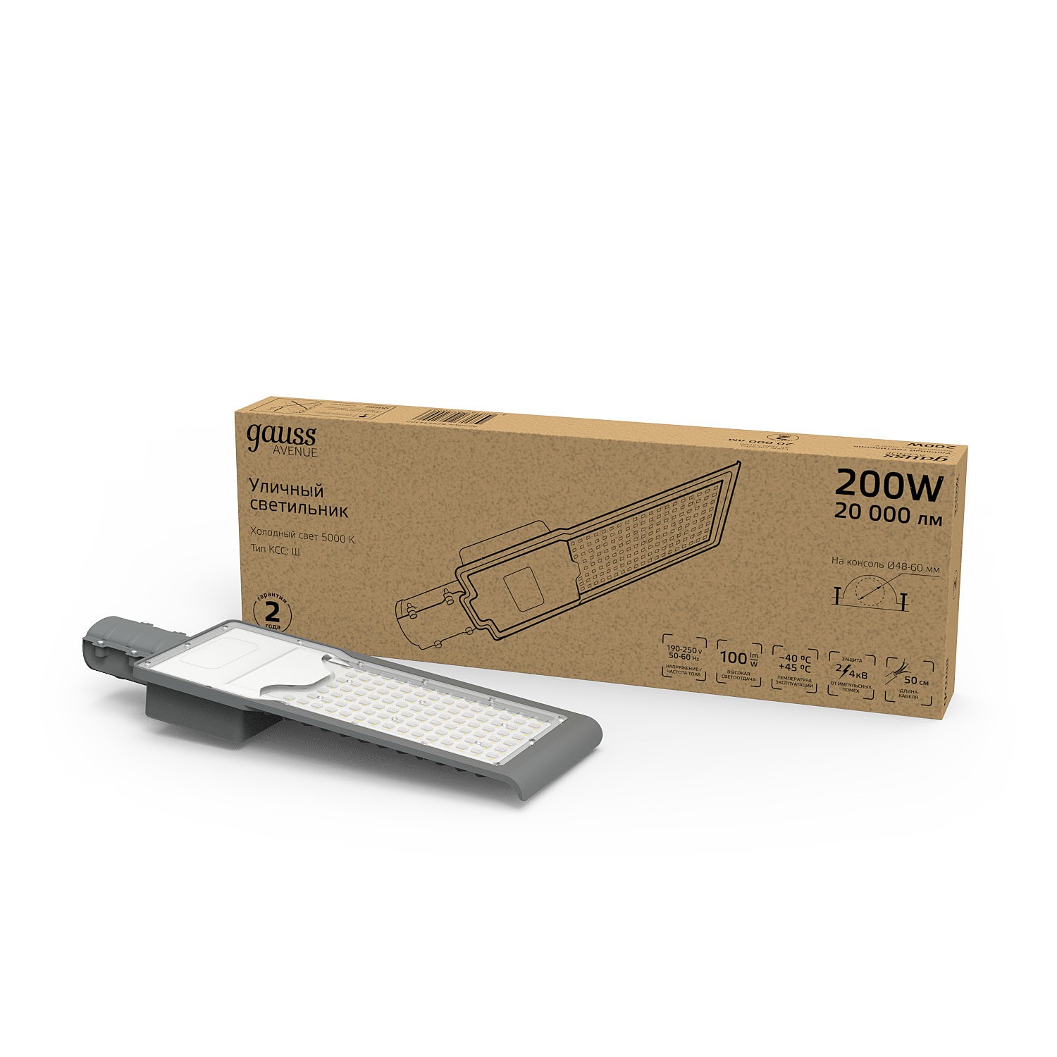 Консольный уличный светильник Gauss 629534302