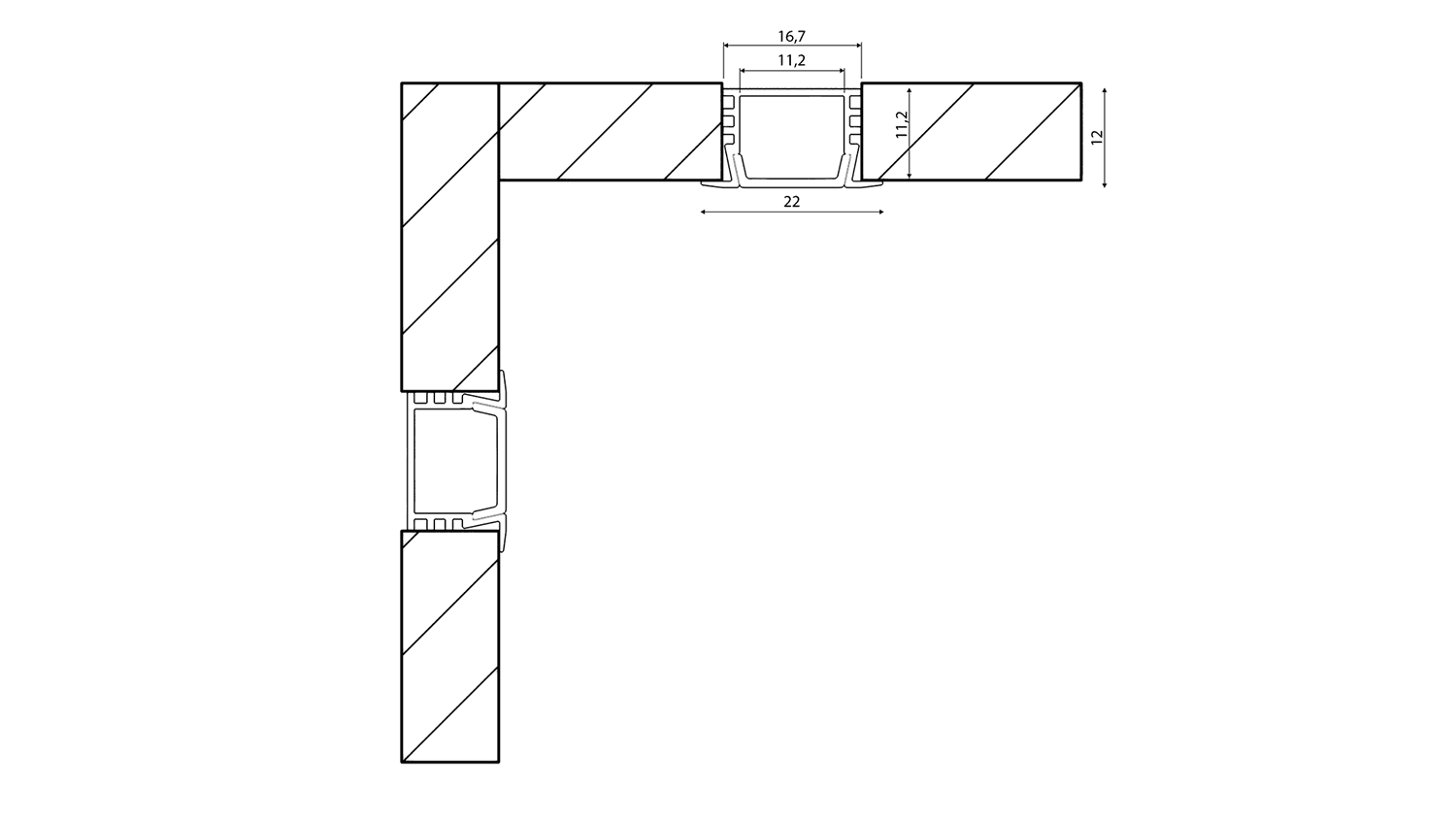 Профиль алюминиевый SWG Standard RC RC-2212