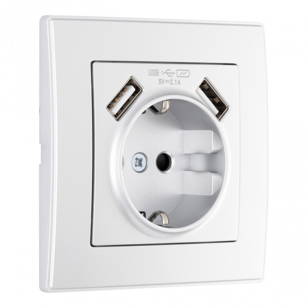 Розетка Arte Milano Set06-1 SET06-1-47-1 silver