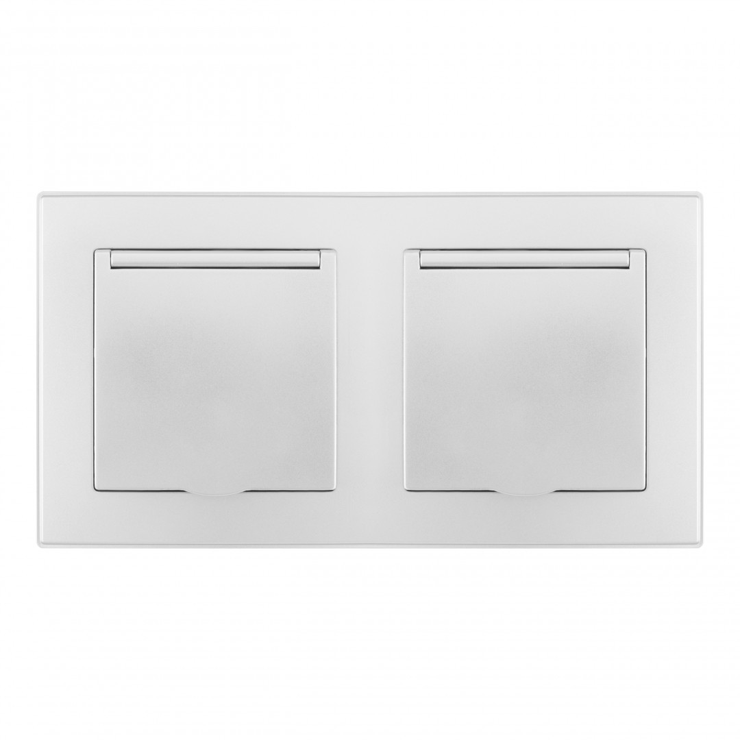 Розетка Arte Milano Set06-2 SET06-2-41-1x2 silver