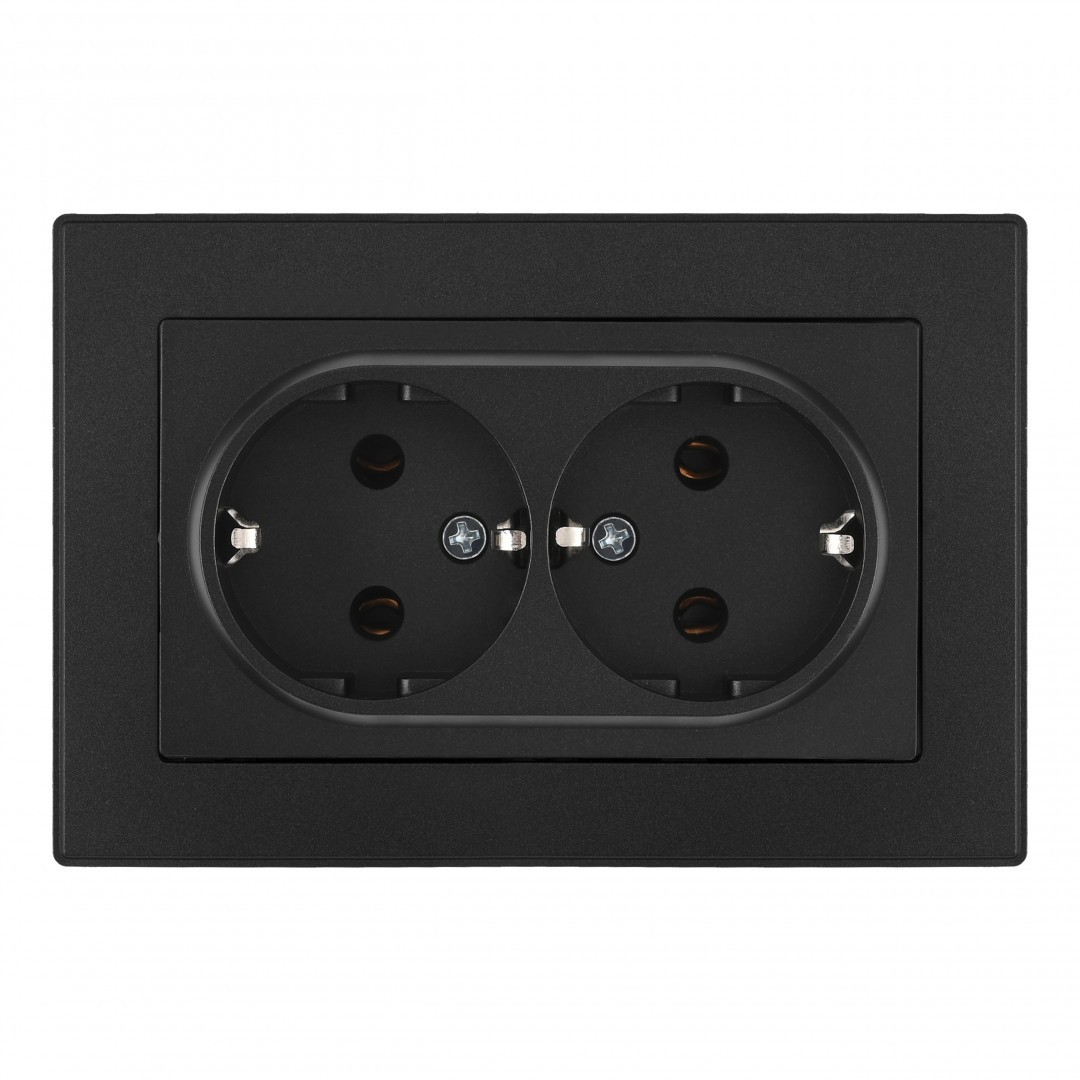 Розетка Arte Milano Set06-2 SET06-double-40-2 black