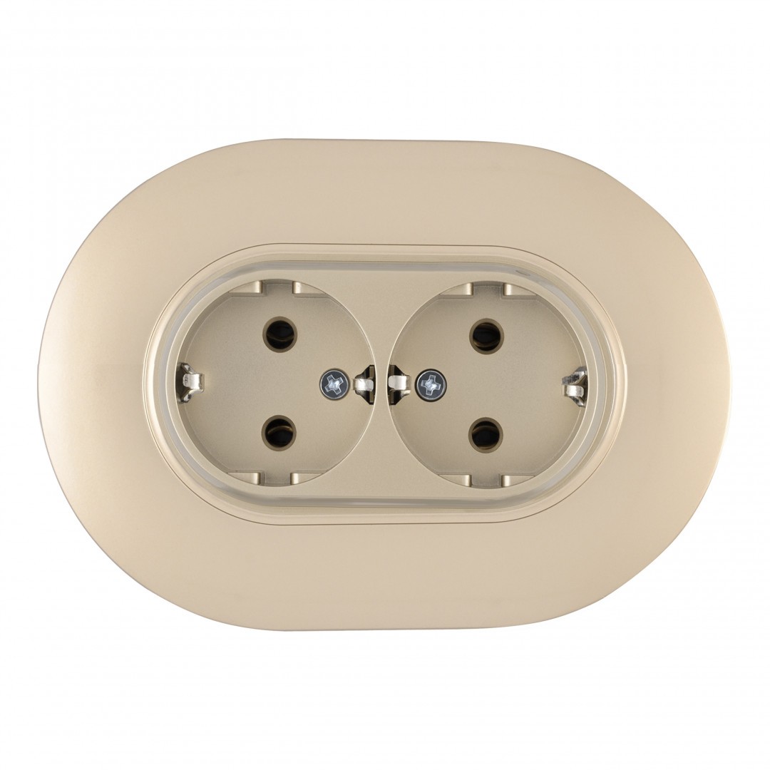 Розетка Arte Milano Set08-2 SET08-double-40-2 shampan