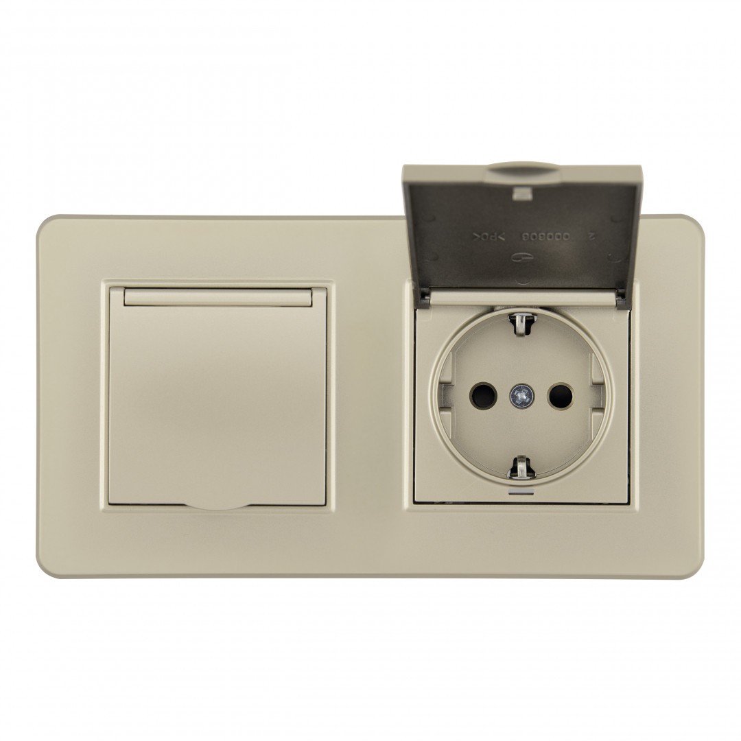 Розетка Arte Milano Set16-2 SET16-2-41-1x2 shampan