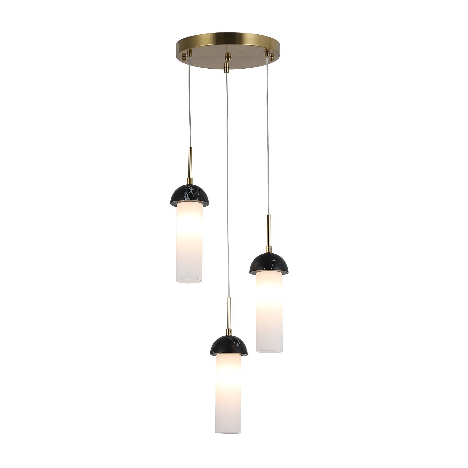 Светильник подвесной Gerhort G31355 G31355/3BRS BK WT