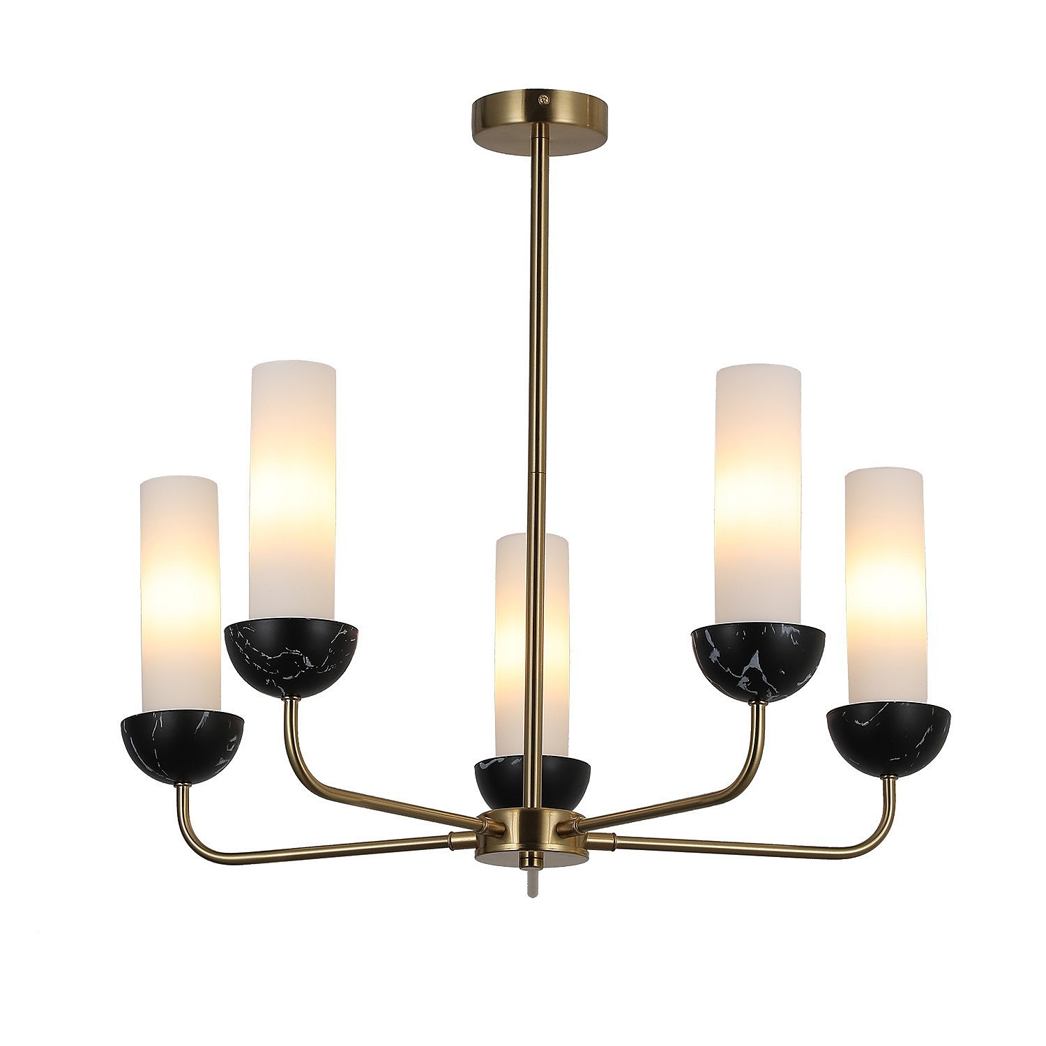 Люстра на штанге Gerhort G31355 G31355/5BRS BK WT