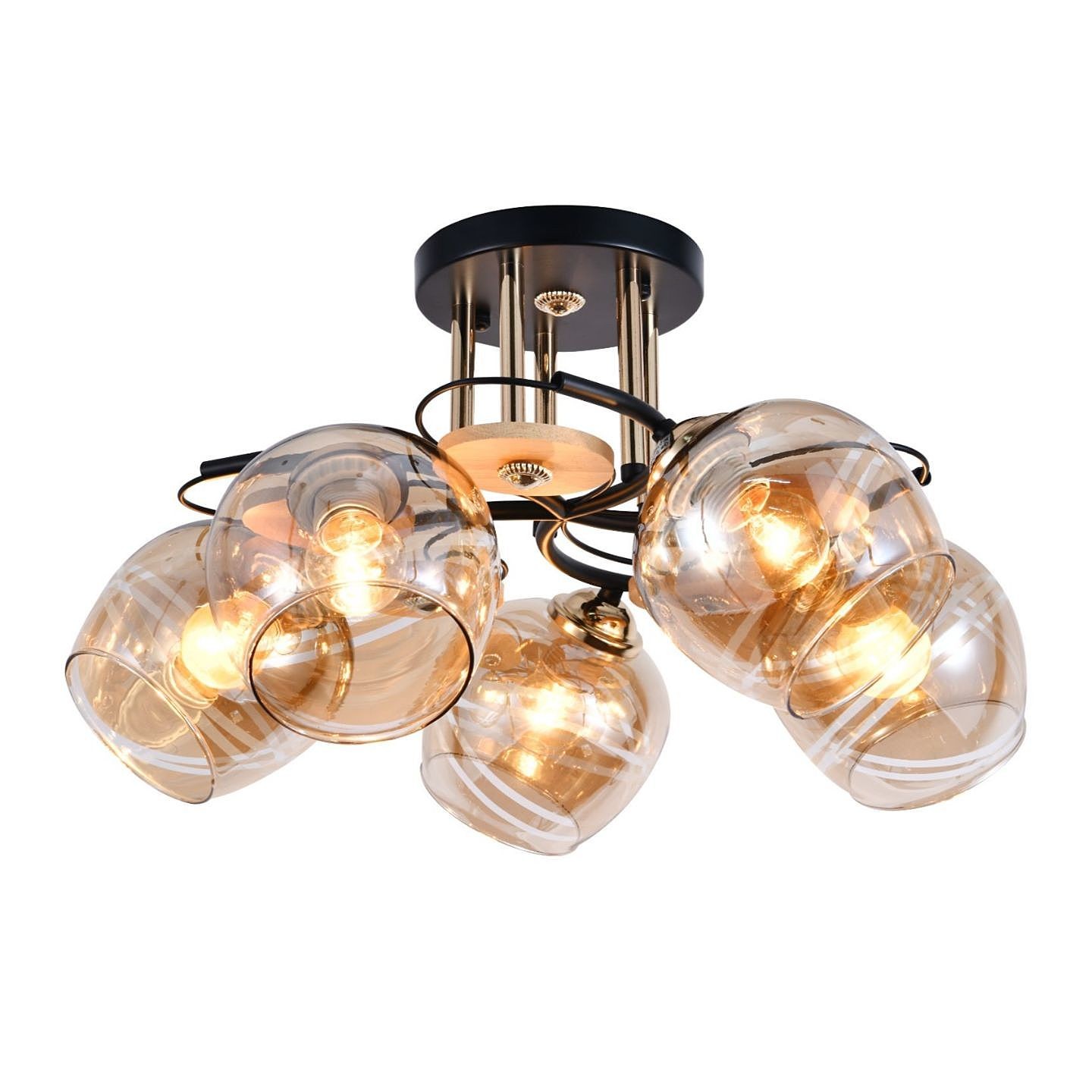 Потолочная люстра ЭкономСвет 13186 13186/5WT WD AMB