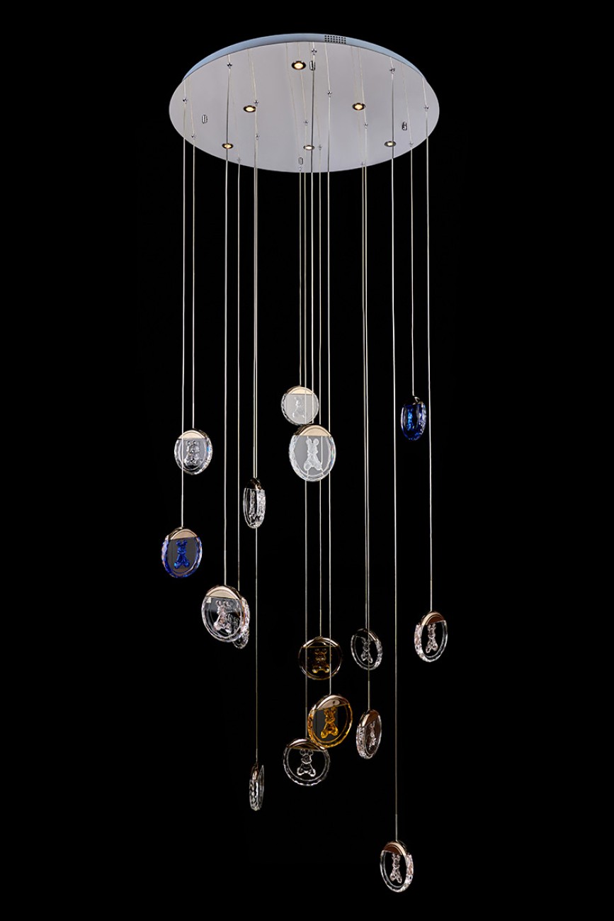 Люстра каскадная LEON Mickey LE7714/16 Black Chrome