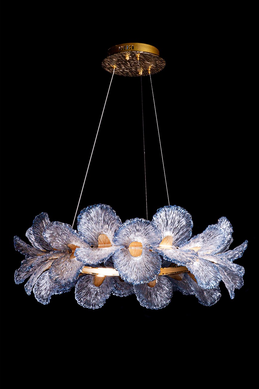 Подвесная люстра LEON Jardin LE3032/800 GD/SH Blue