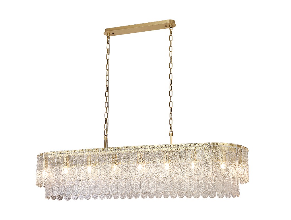 Подвесная люстра Newport Daisy 8370/140 C oval brass