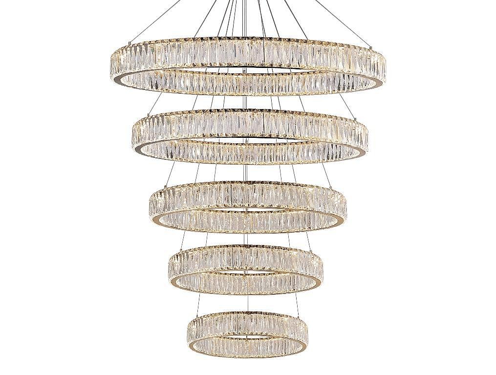 Потолочная чашка Newport Crystal Потолочная чашка 8240 D35 5 вертик.колец gold