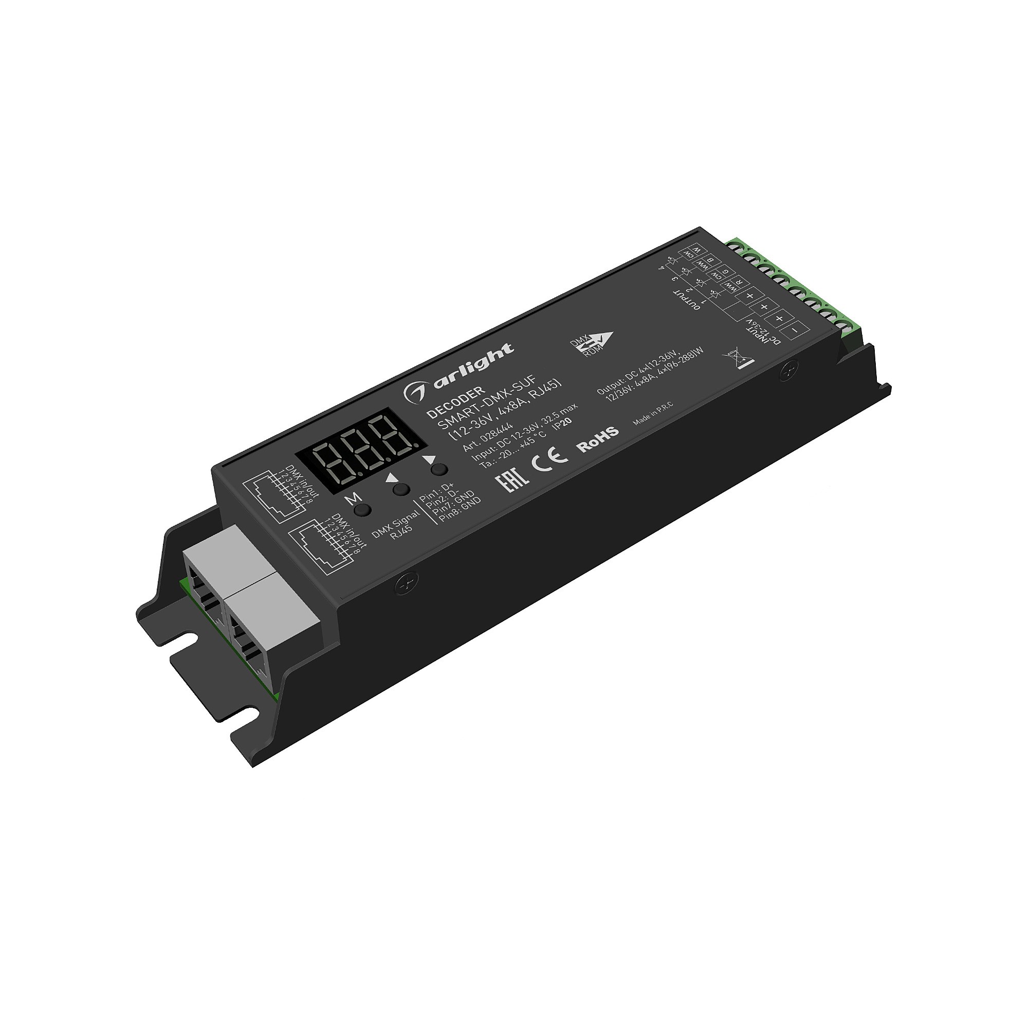 Декодер (преобразователь) цифрового сигнала DMX512 в ШИМ Arlight 028444