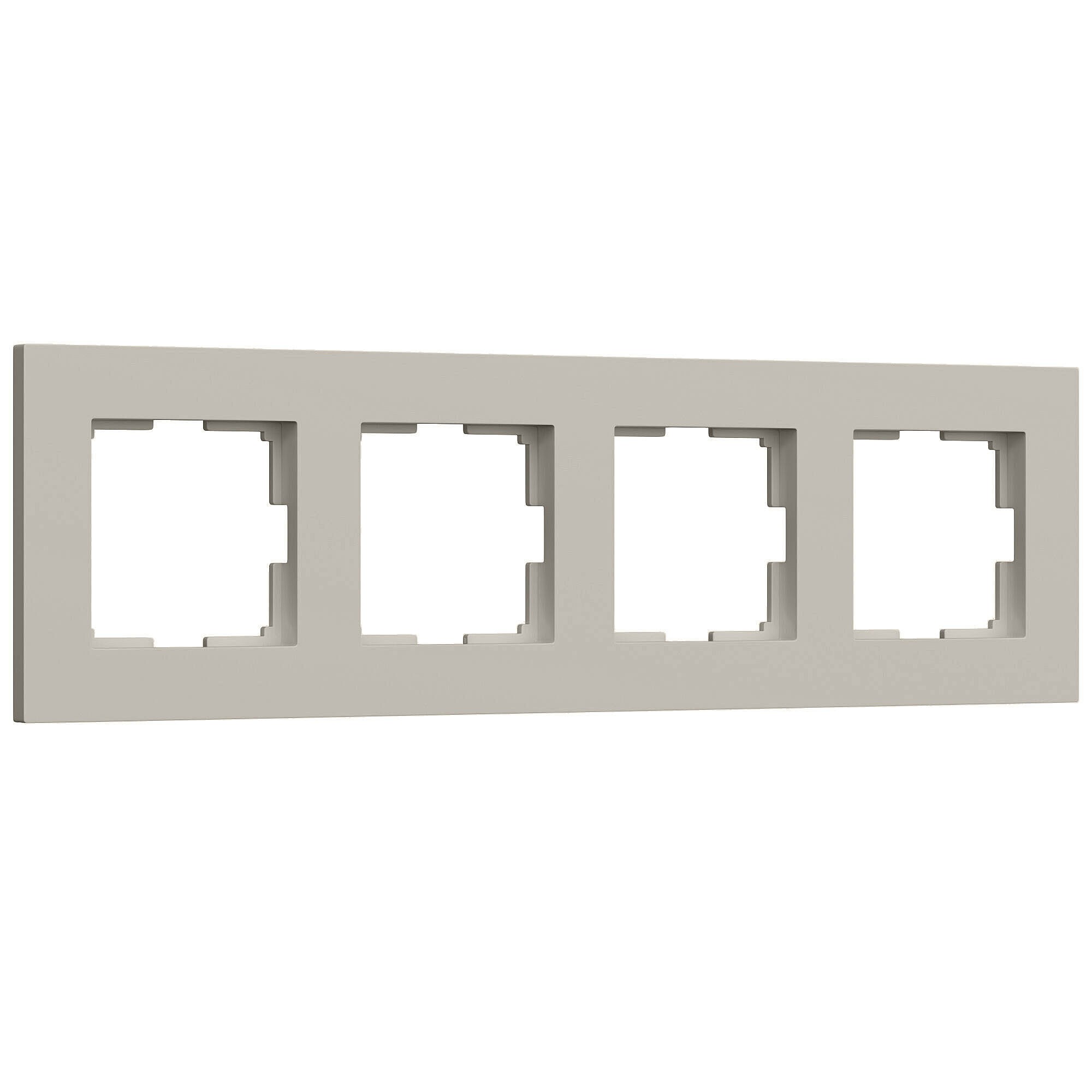 Рамка Werkel W0042917/ Рамка на 4 поста Slab (дымчатый софт)