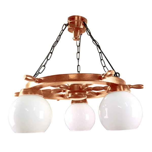 Подвесная люстра Zaklad Stolarski сосна 78 сосна (плафон N-23 - 3 шт.)