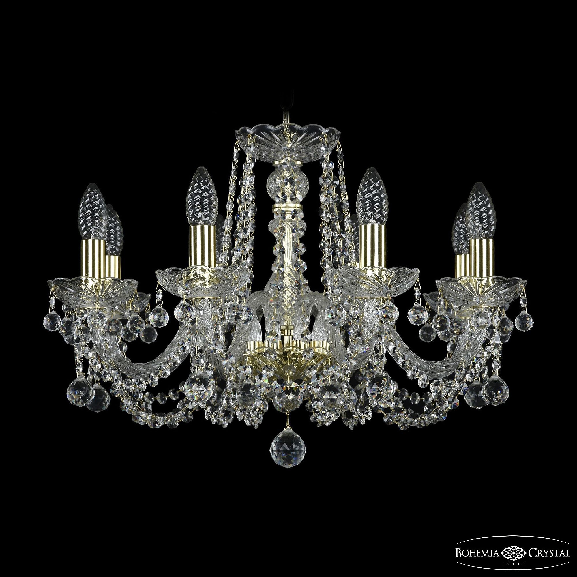 Подвесная хрустальная люстра 1402 Bohemia 1402/8/195 G Balls