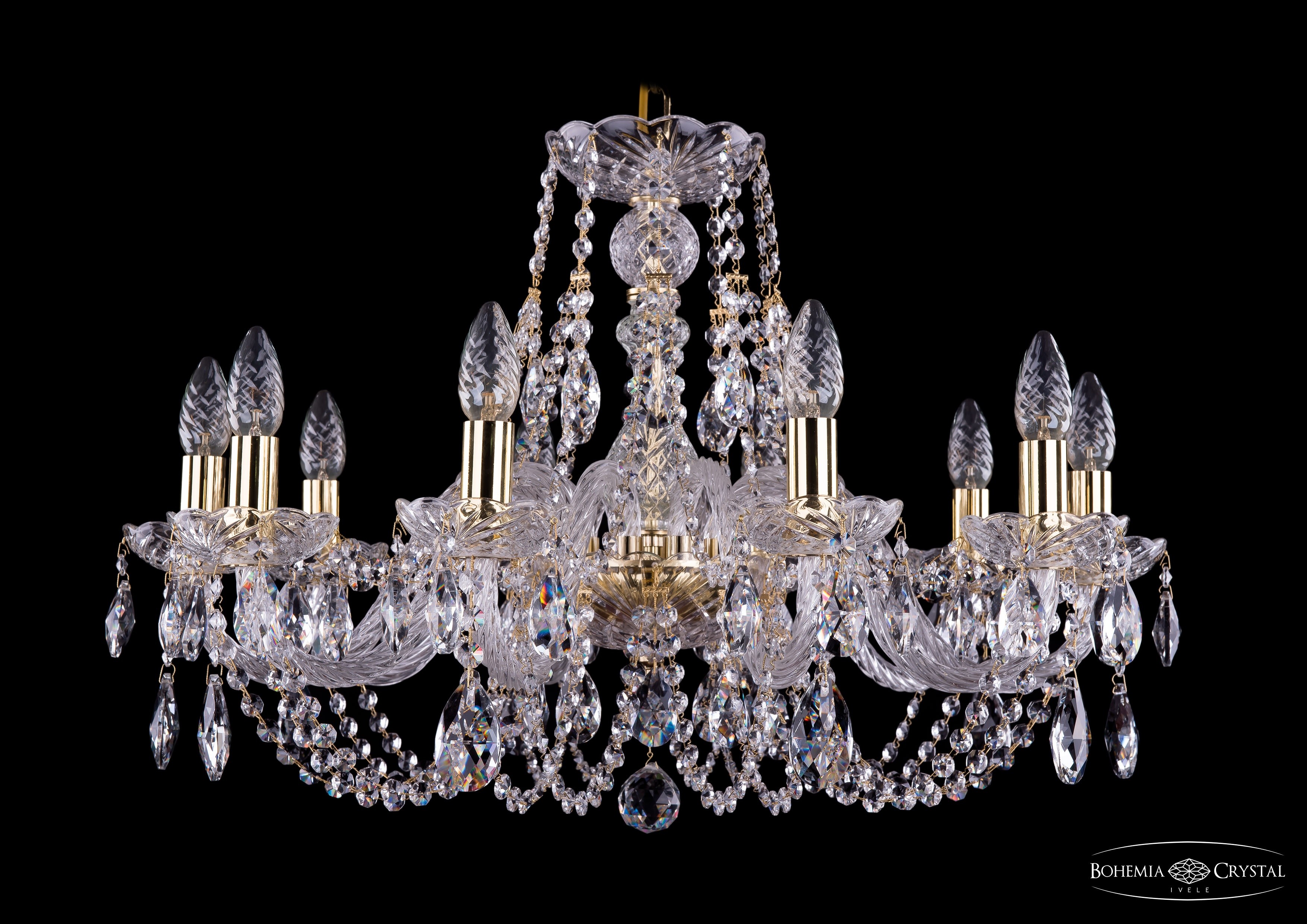 Подвесная хрустальная люстра 1406 Bohemia 1406/10/240 G
