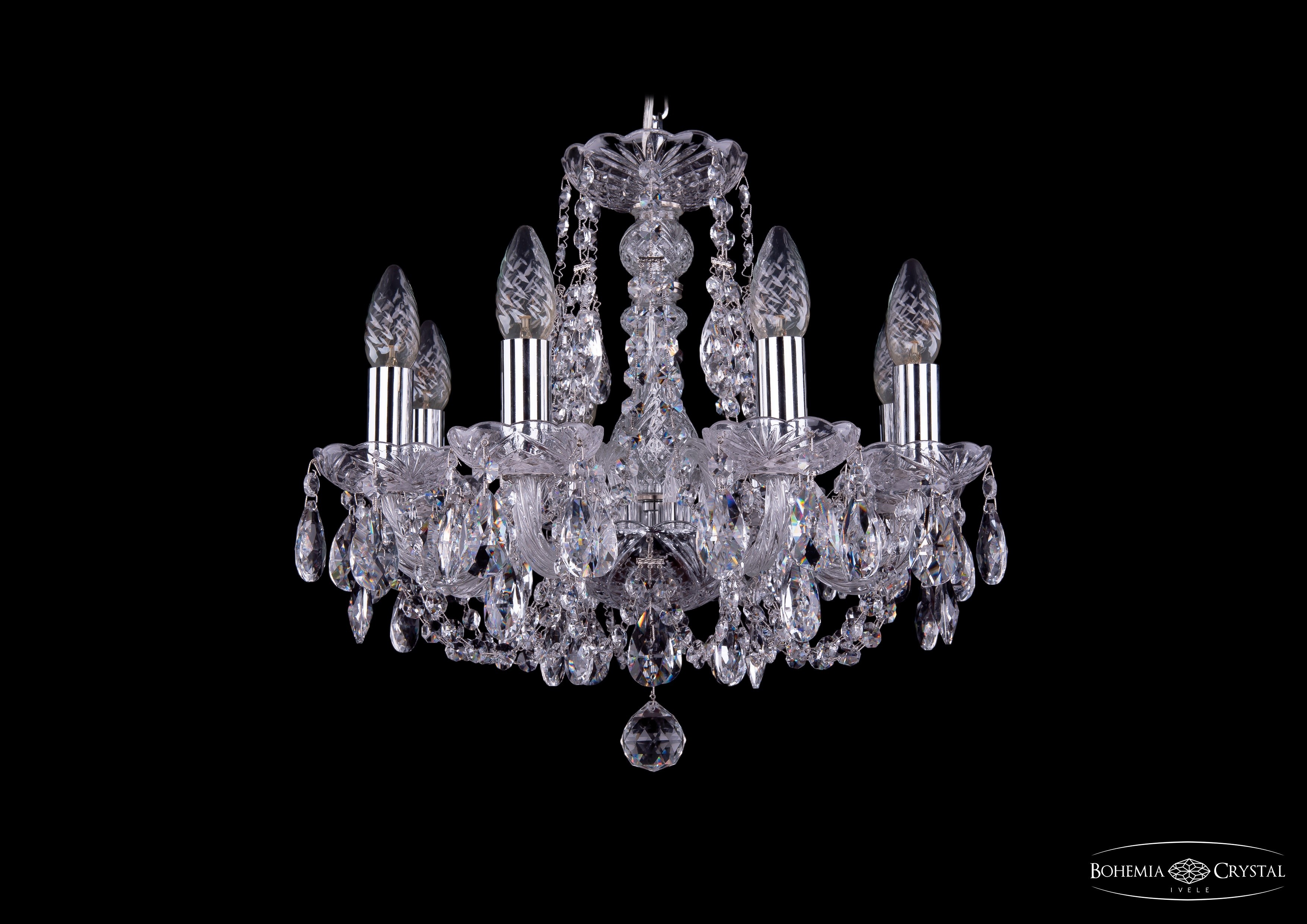 Подвесная хрустальная люстра 1406 Bohemia 1406/8/141 Ni