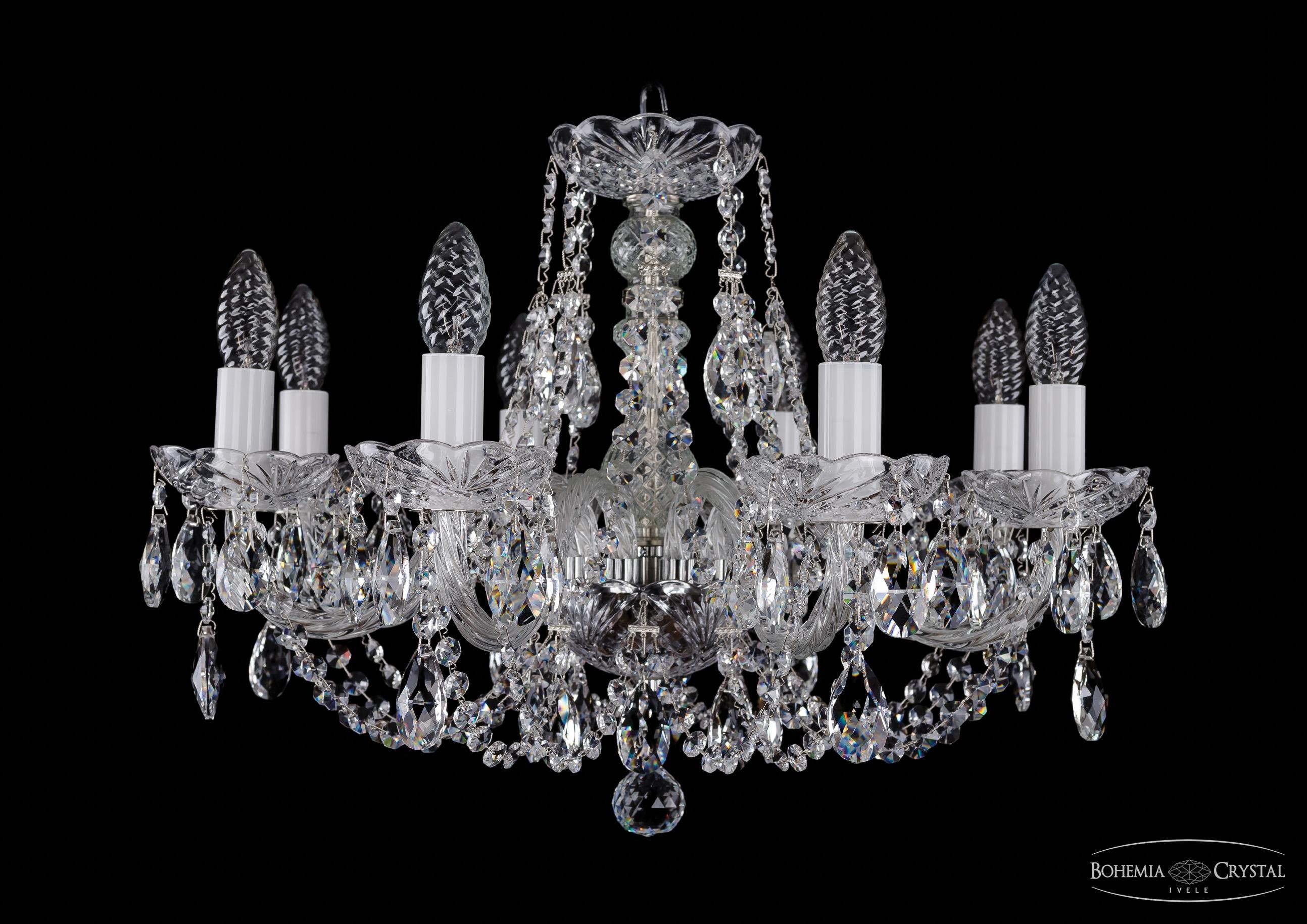 Подвесная хрустальная люстра 1406 Bohemia 1406/8/195 Ni