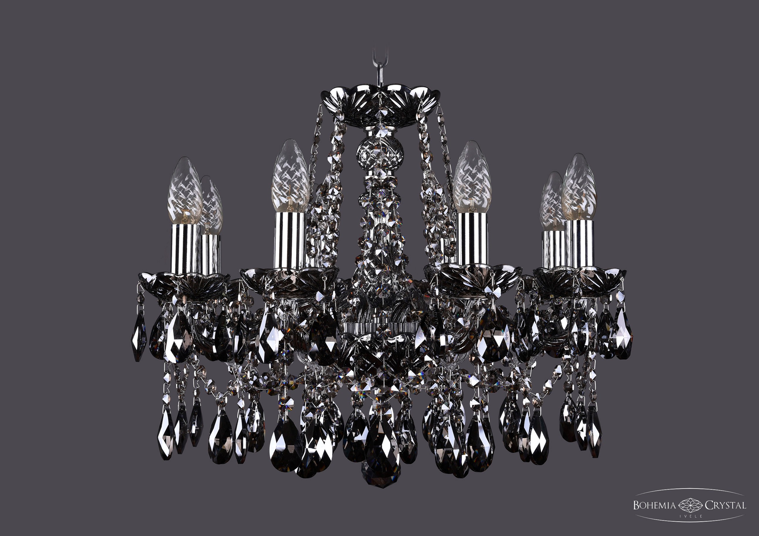 Подвесная хрустальная люстра 1413 Bohemia 1413/8/165 Ni M781