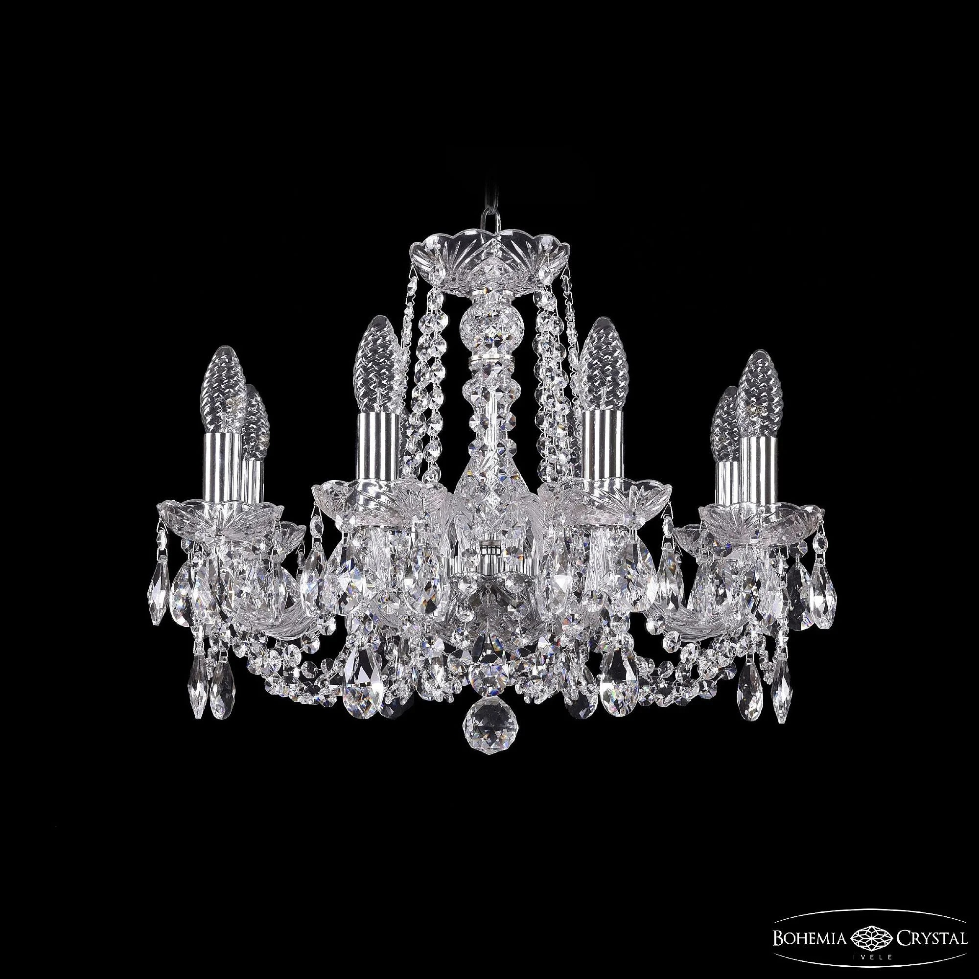 Подвесная хрустальная люстра 1402 Bohemia 1402/8/160 Ni