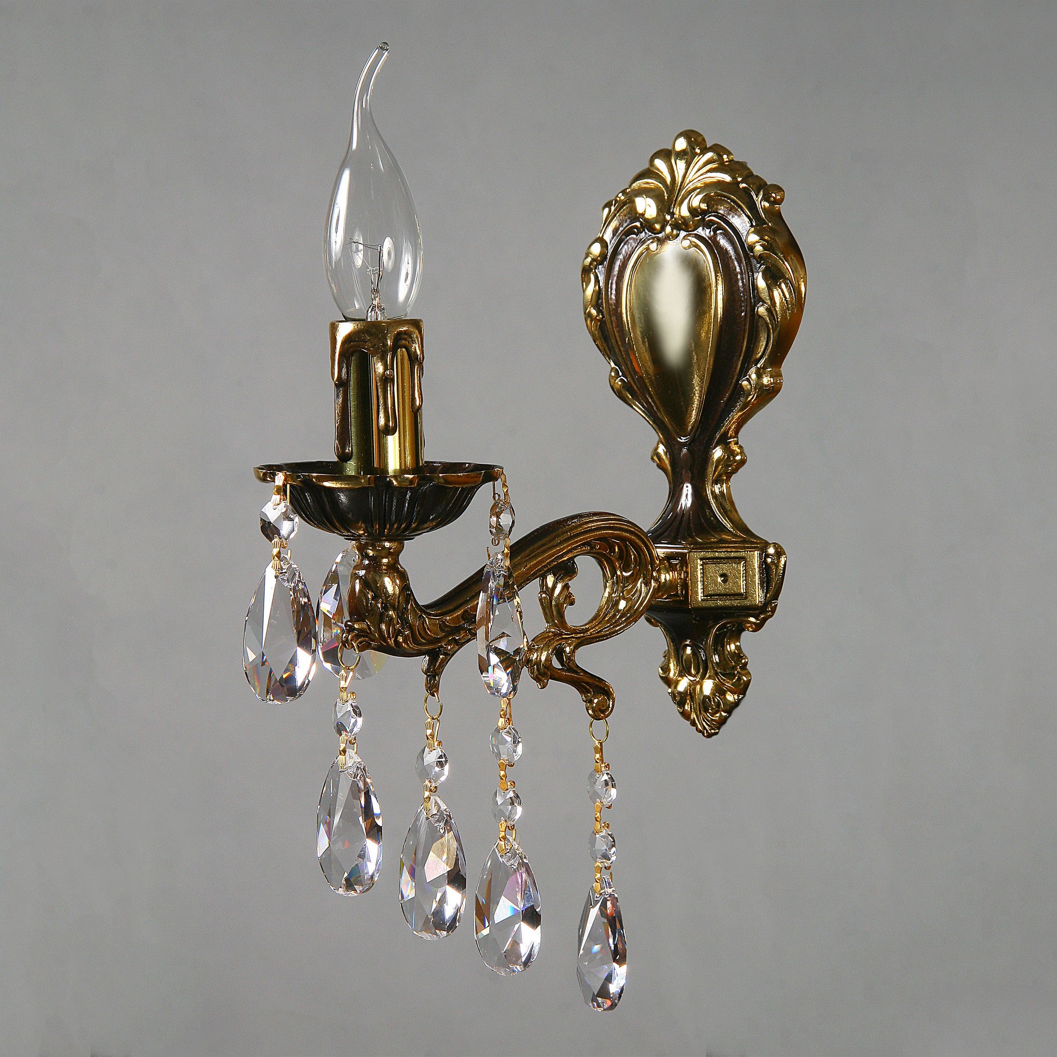 Настенное бра Ambiente Leon 2128/1 PB Tear drop