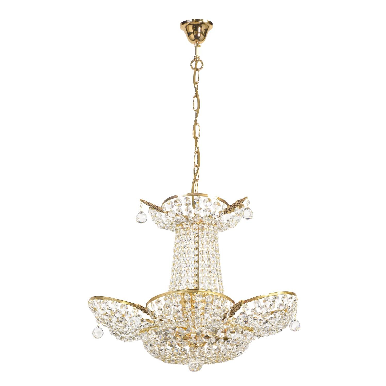 Подвесная хрустальная люстра Alassio Arti Lampadari Alassio E 1.5.50.600 G