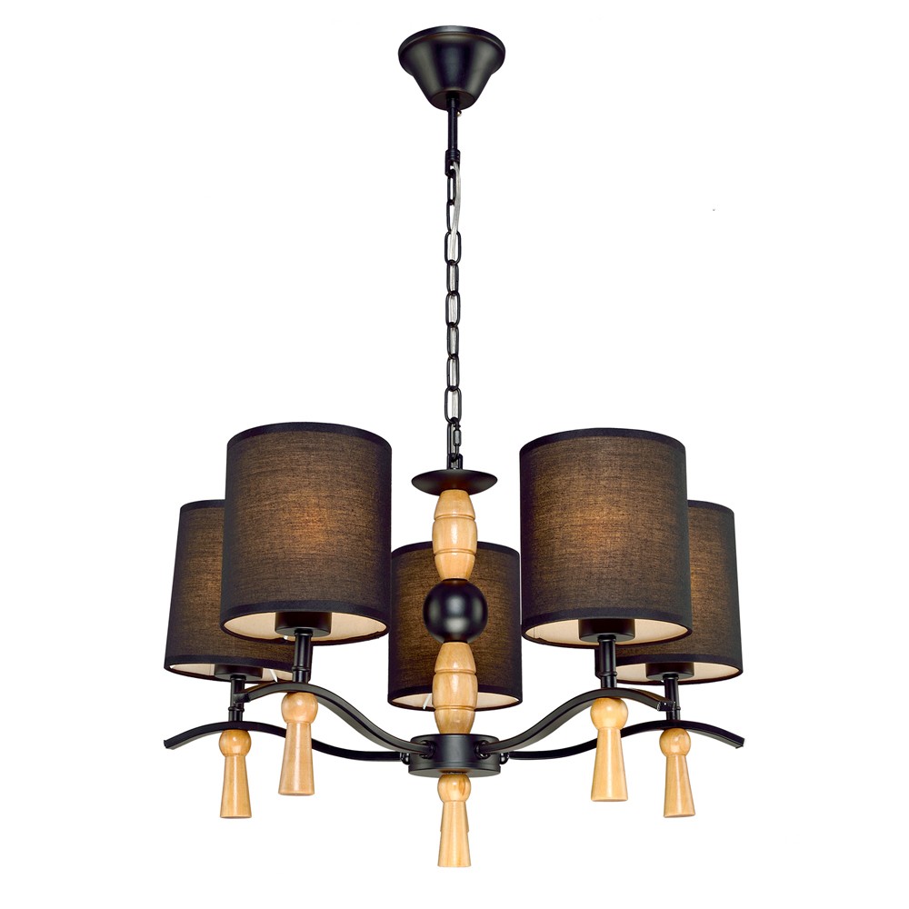 Подвесная люстра Максисвет 2-3011-5-BK+WA E14