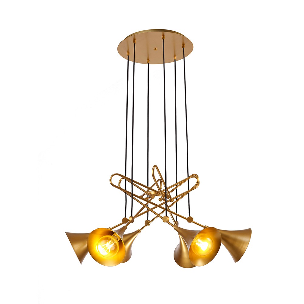 Подвесная люстра Mantra Jazz Pintura Oro 6350