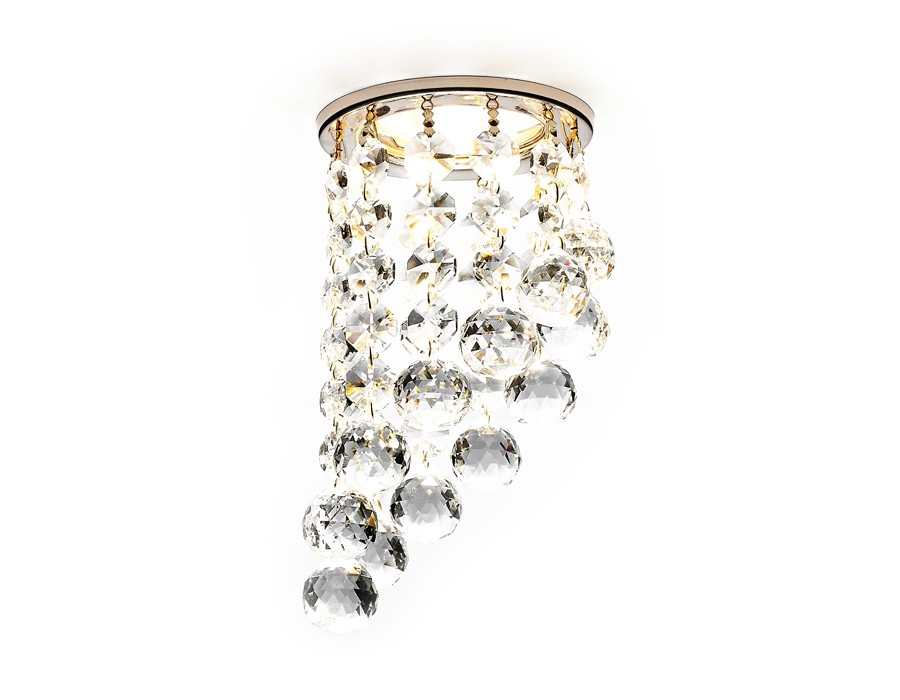 Встраиваемый светильник Ambrella Crystal K205C CL/G