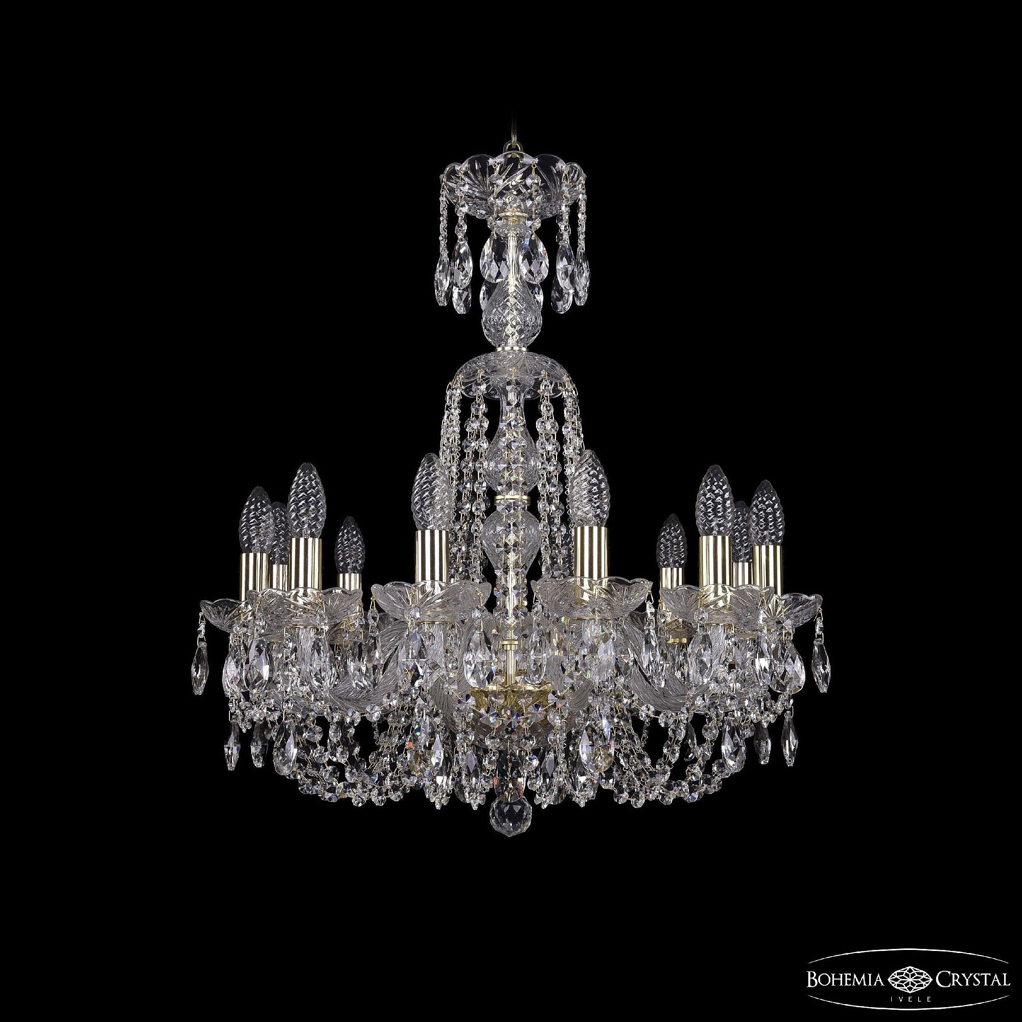 Подвесная хрустальная люстра 1402 Bohemia 1402/12/195/XL-64 G