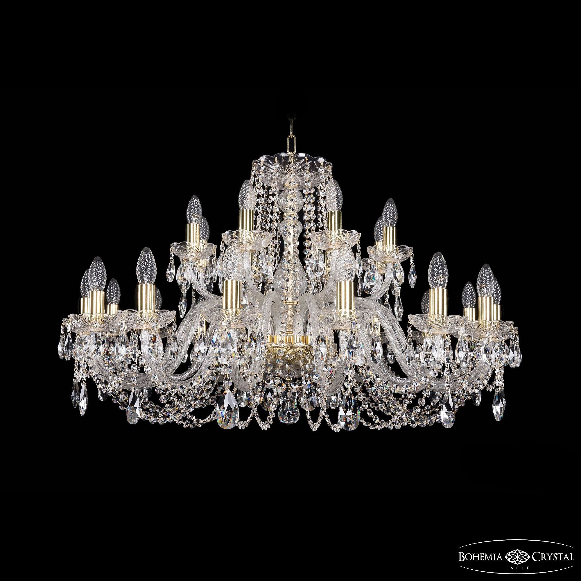 Подвесная хрустальная люстра 1402 Bohemia 1402/16+8/360 G
