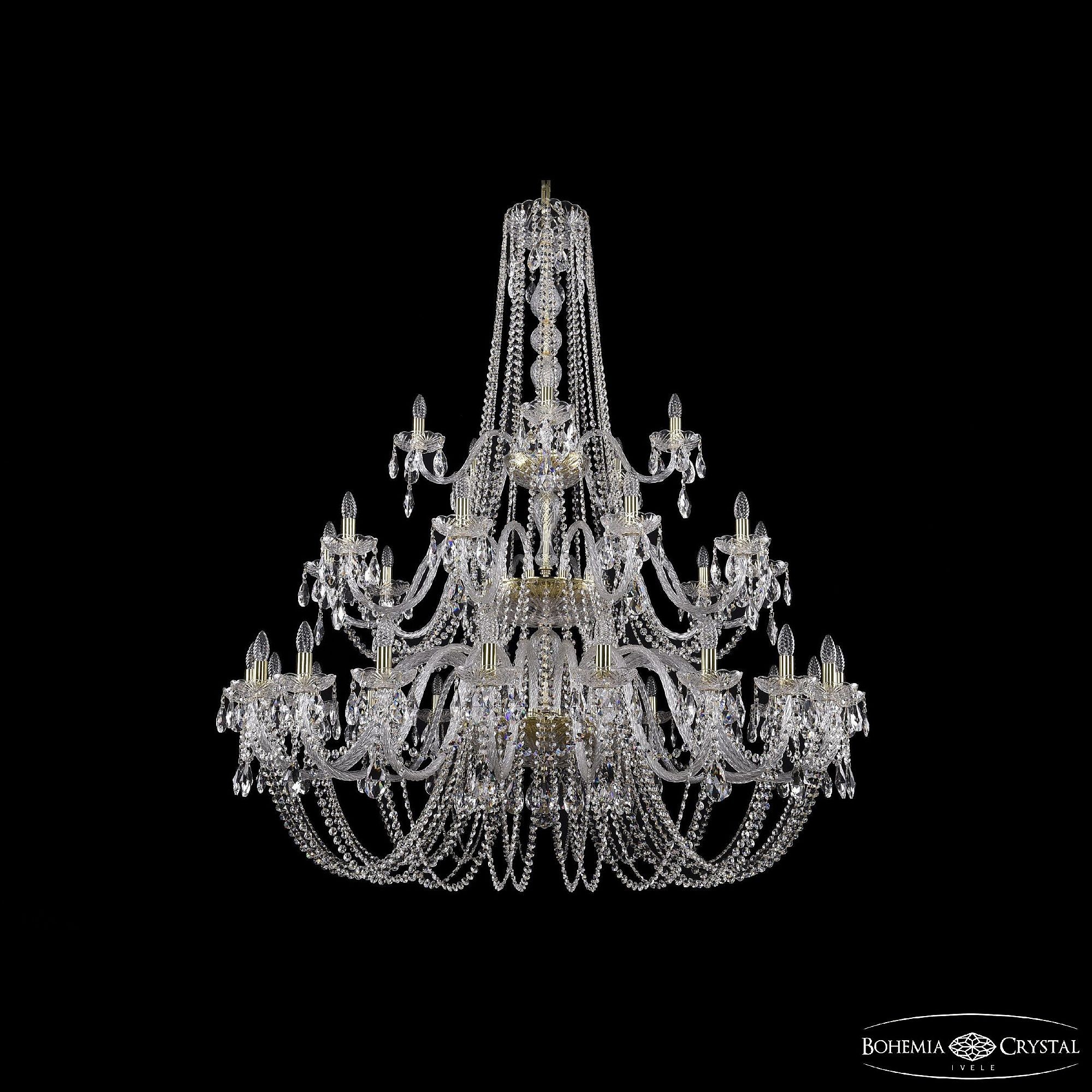 Подвесная хрустальная люстра 1402 Bohemia 1402/20+10+5/530/3d G