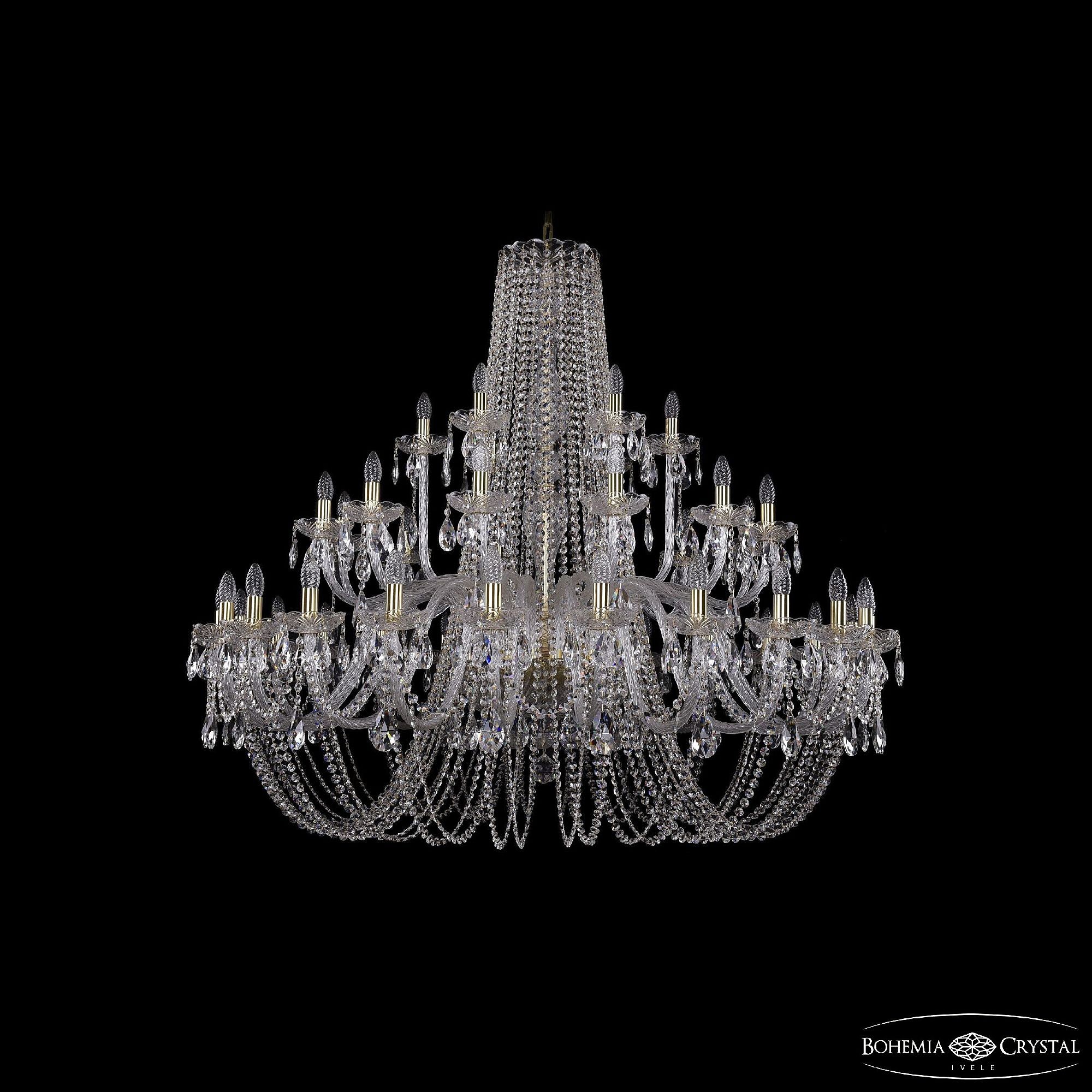 Подвесная хрустальная люстра 1402 Bohemia 1402/24+12+6/530 G